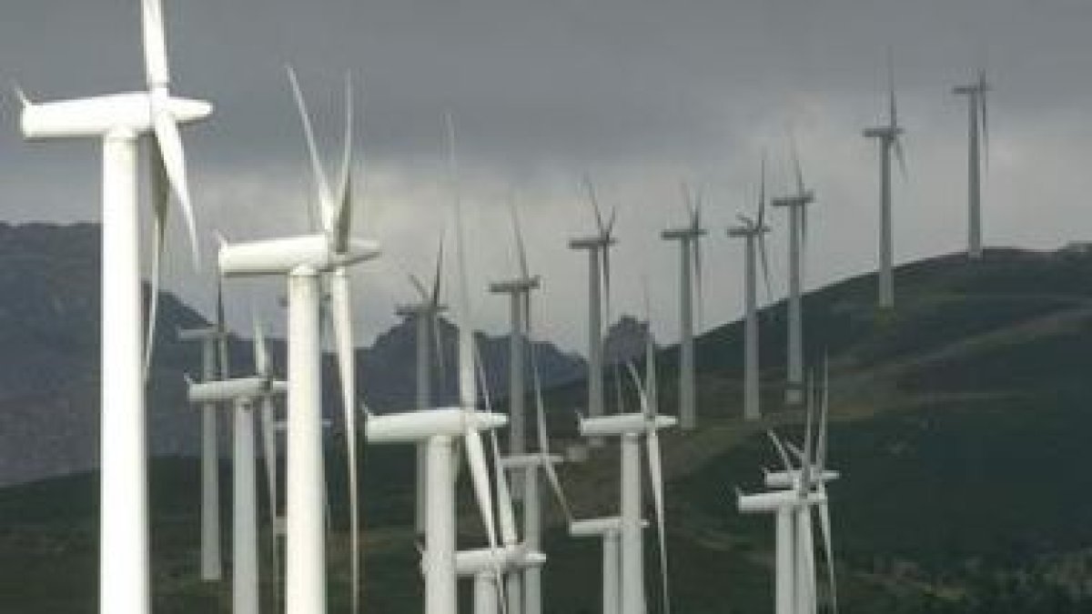 La energía eólica ha experimentado un gran auge. Parque en la provincia de La Coruña.