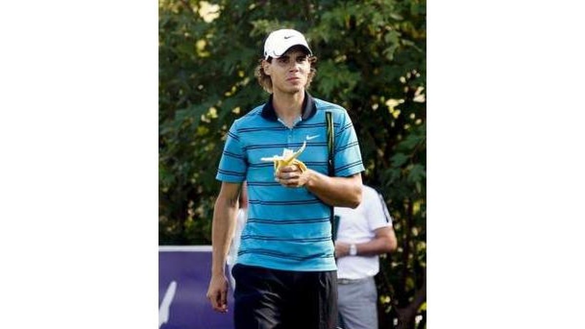 Nadal ayer, en el Pro-Am del Castelló de golf.
