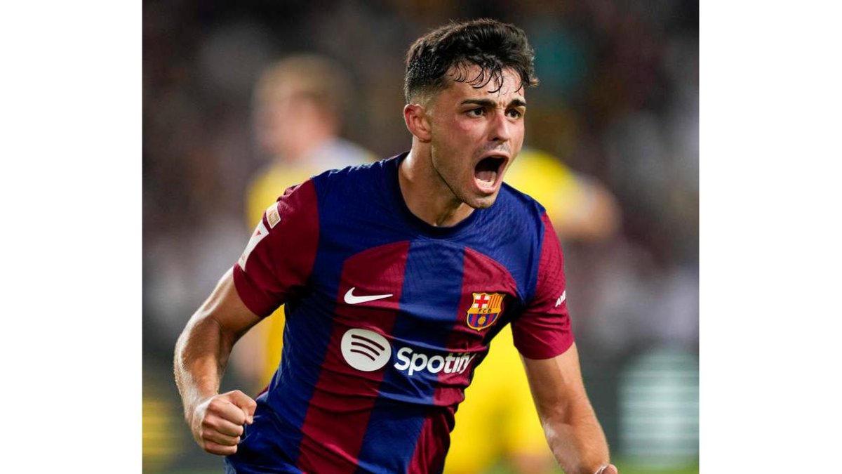 Pedri hizo el primer gol del Barcelona en los minutos finales del partido. ALEJANDRO GARCIA