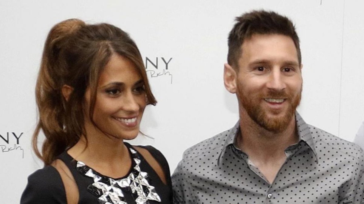 Antonella Rocuzzo y Leo Messi.