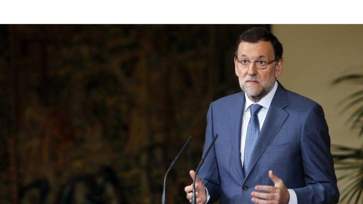 Mariano Rajoy, durante una comparecencia tras la firma del acuerdo por el Pacto por la Sostenibilidad y la Calidad del Sistema Nacional de Salud.