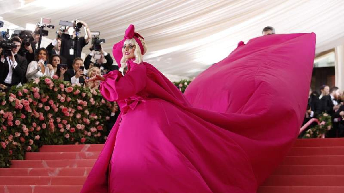 La cantante estadounidense Lady Gaga posando en una gala. JUSTIN LANE
