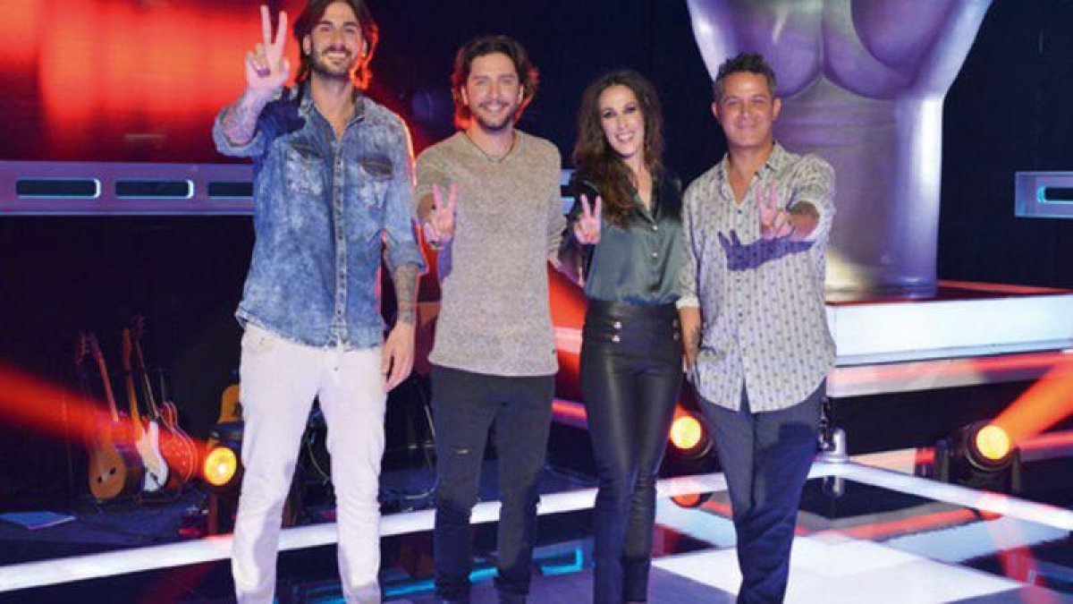Melendi, Manuel Carrasco, Malú y Alejandro Sanz, los 'coaches' de 'La voz 4'.