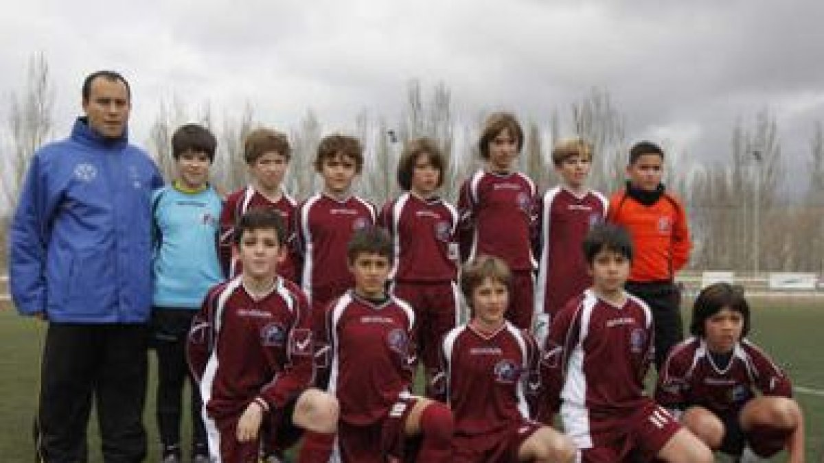 Formación de la selección de León sub 12.