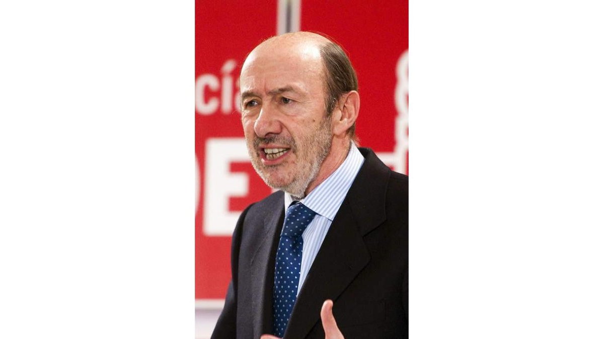 El líder de los socialistas, Pérez Rubalcaba.