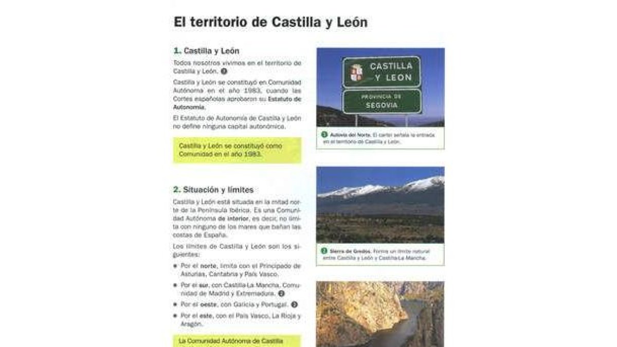 A la izquierda, reproducción de la página 124 del tema 9, punto 1, adecuadamente corregida.