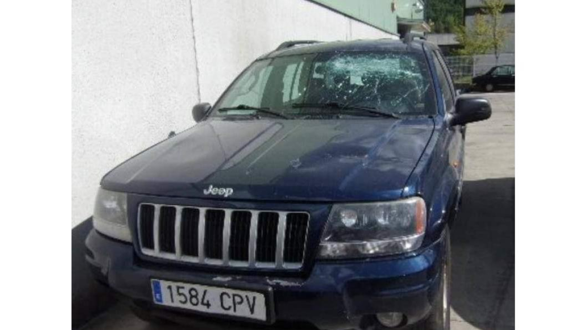 Imagen del coche de Antonio Arias Tronco tras la agresión.