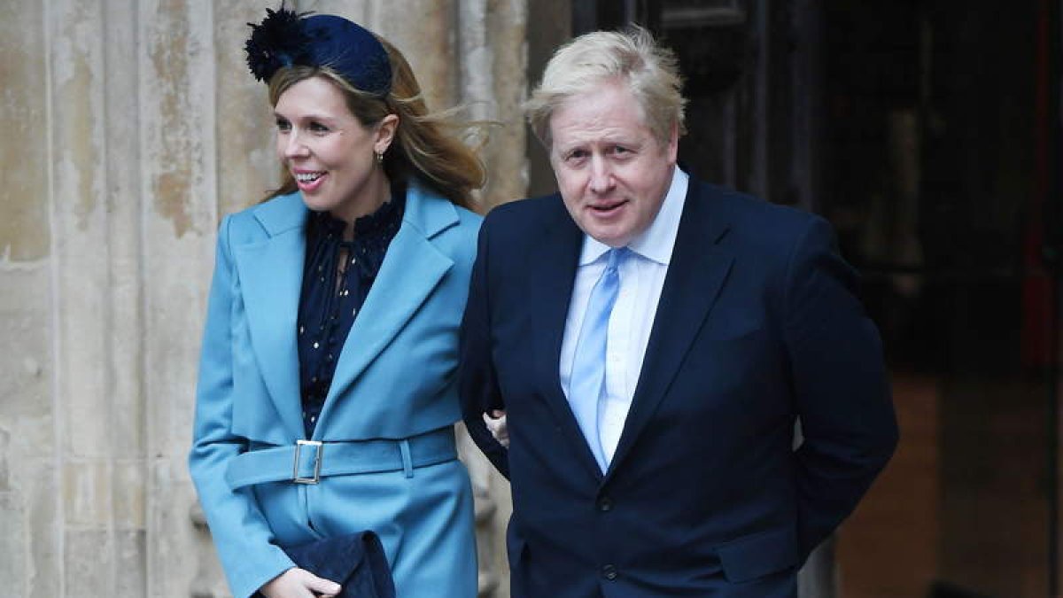 Carrie Symonds y Johnson, en marzo del año pasado saliendo de un acto de la Commonwealth. NEIL HALL