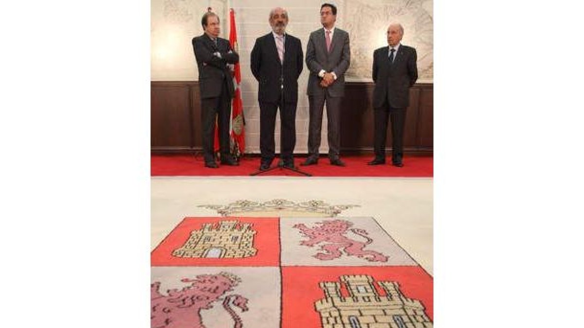 Juan Vicente Herrera, Santos Llamas, Óscar López y Julio Fermoso.