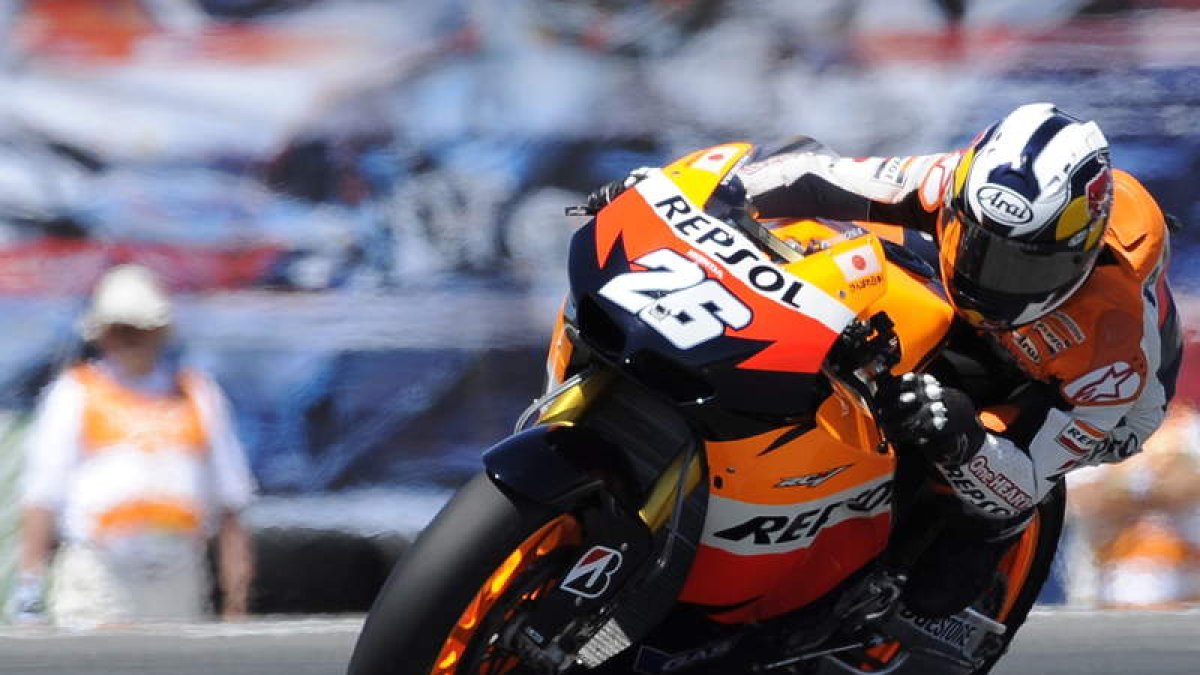 Dani Pedrosa, durante los entrenamientos libres en el circuito de Brno.