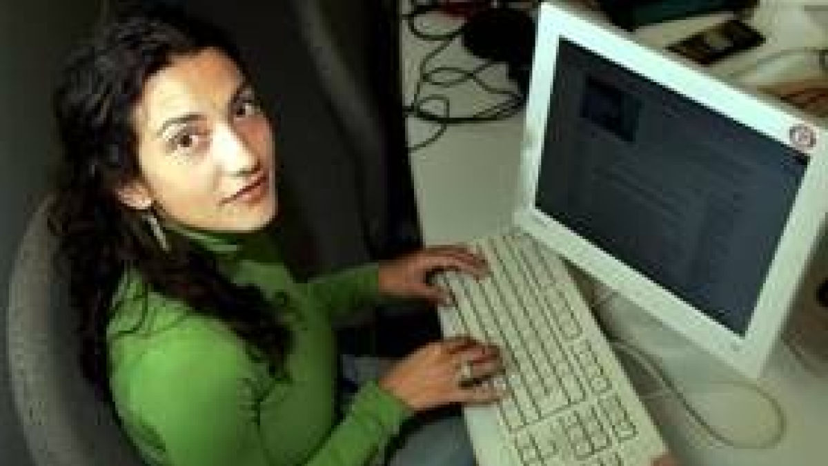 La periodista María Cedrón, en un momento del encuentro digital