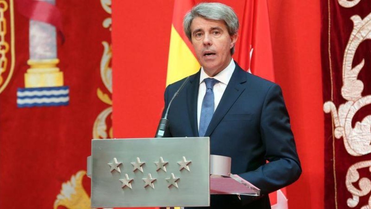 Ángel Garrido en la toma de posesión como Presidente.