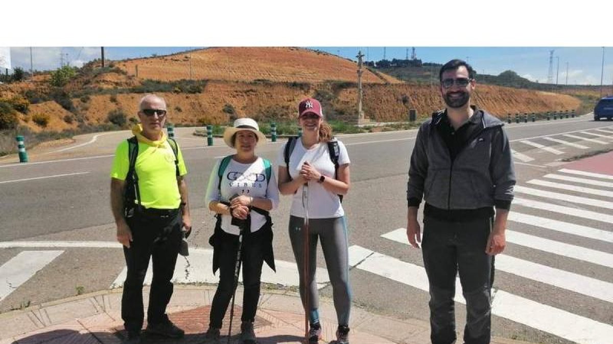Reguera, Biaín, Muñoz y Fernández, ayer en Puente Castro. DL