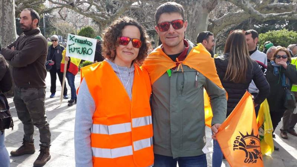 Patricia Juan y Luis, un matrimonio de agricultores.