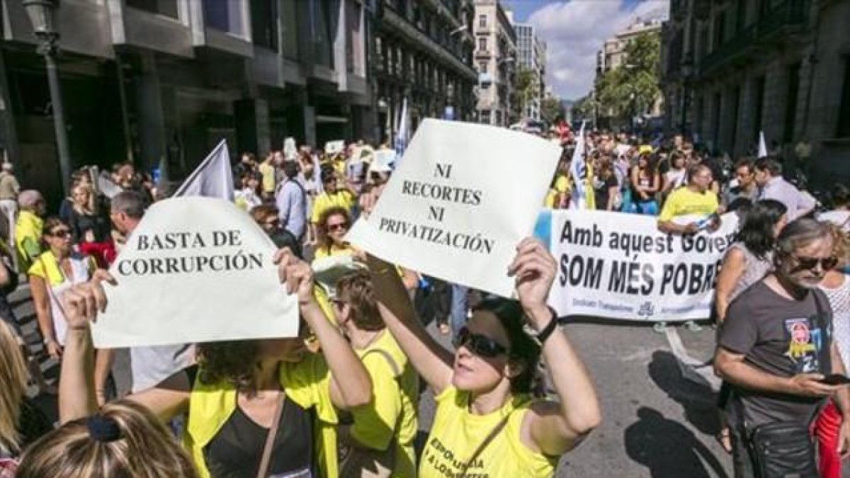 Movilizaciones de funcionarios de justicia durante la crisis.