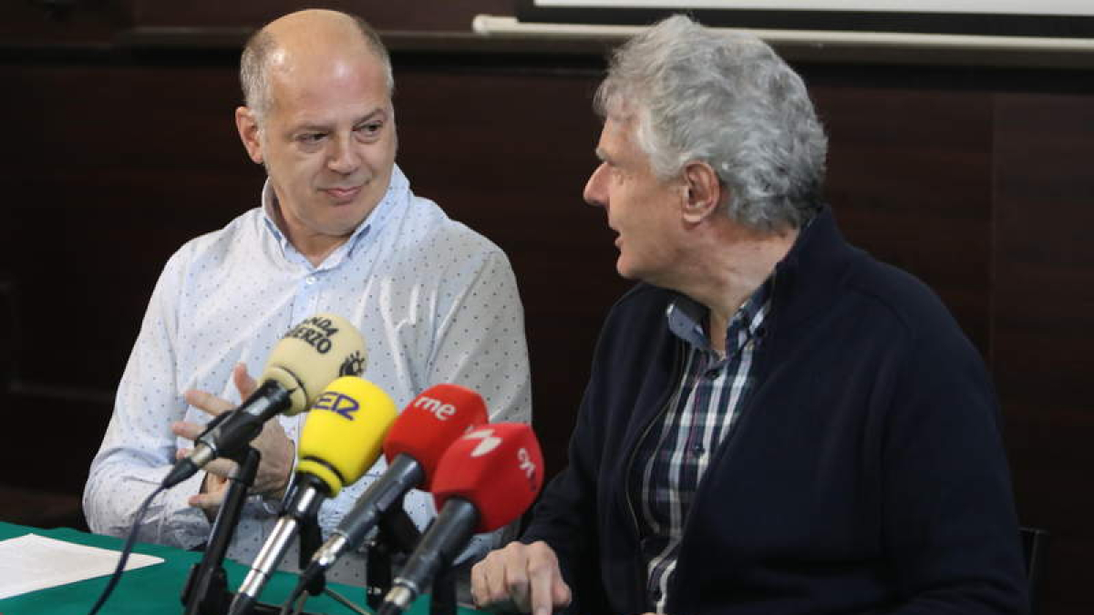 Valentín Carrera y Fernández Canedo, ayer en Ponferrada Park. A. F. BARREDO