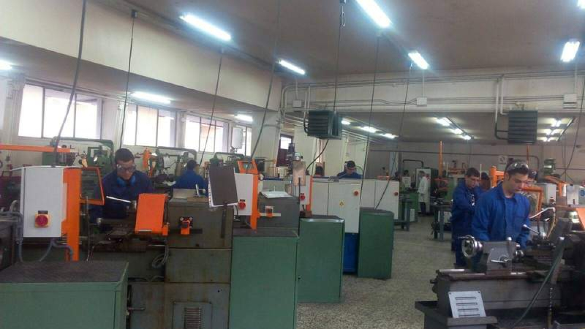 Aula de un ciclo de FP del IES Valle de Laciana. ARAUJO