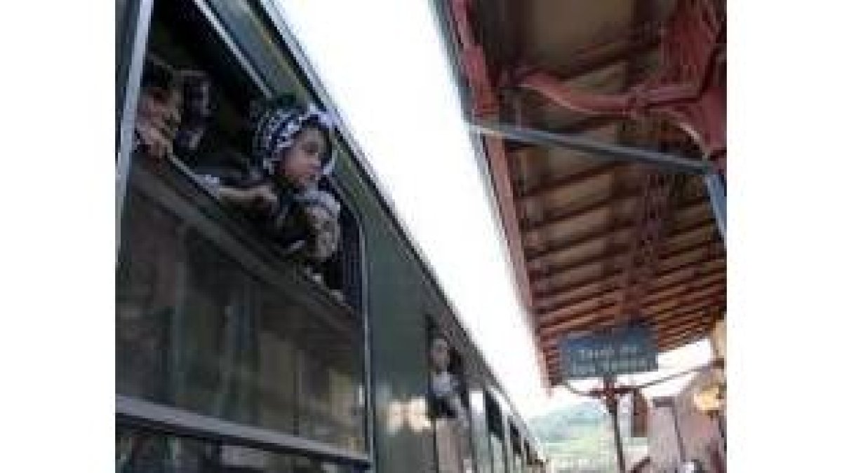 Los más pequeños también participaron del recorrido a A Rúa