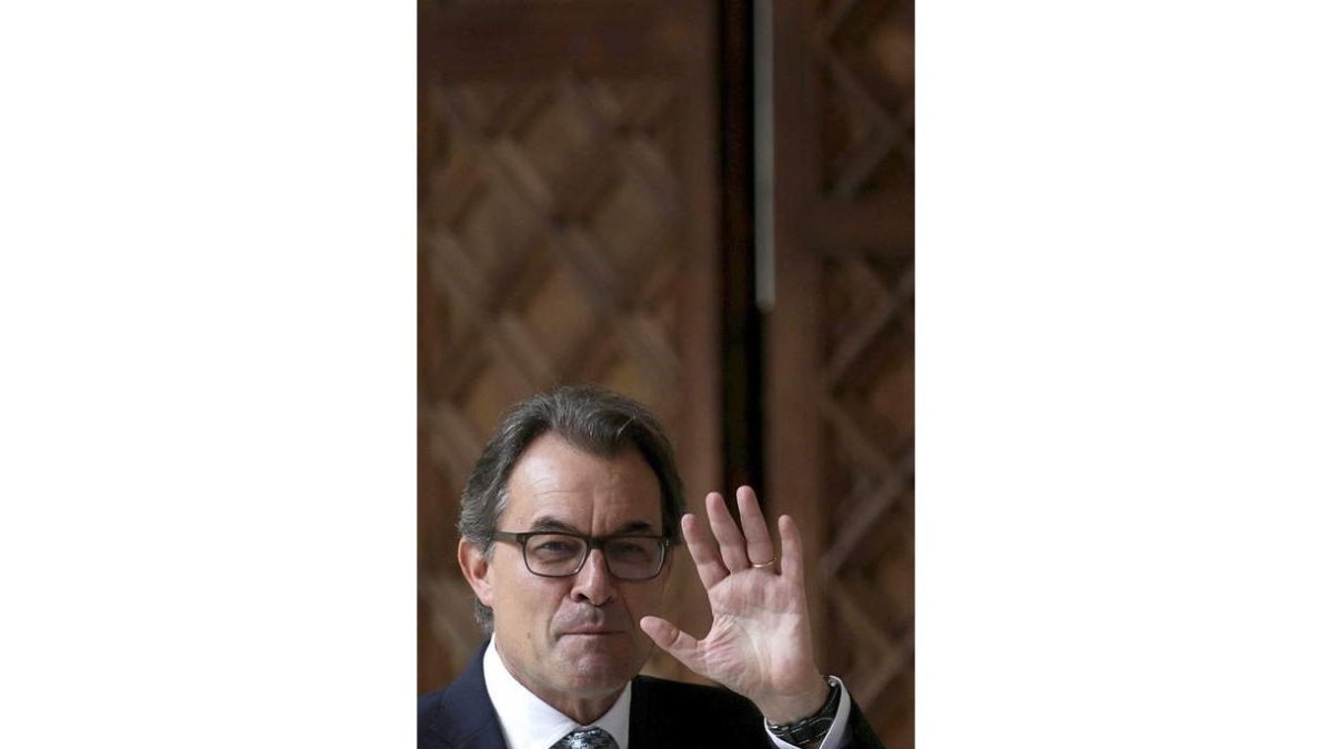 Mas, al finalizar su comparecencia ante los medios.