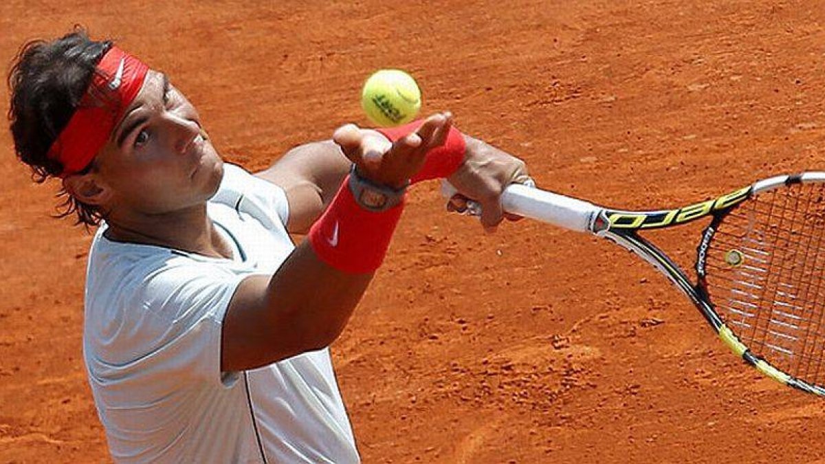 Nadal, durante el partido contra Matosevic.