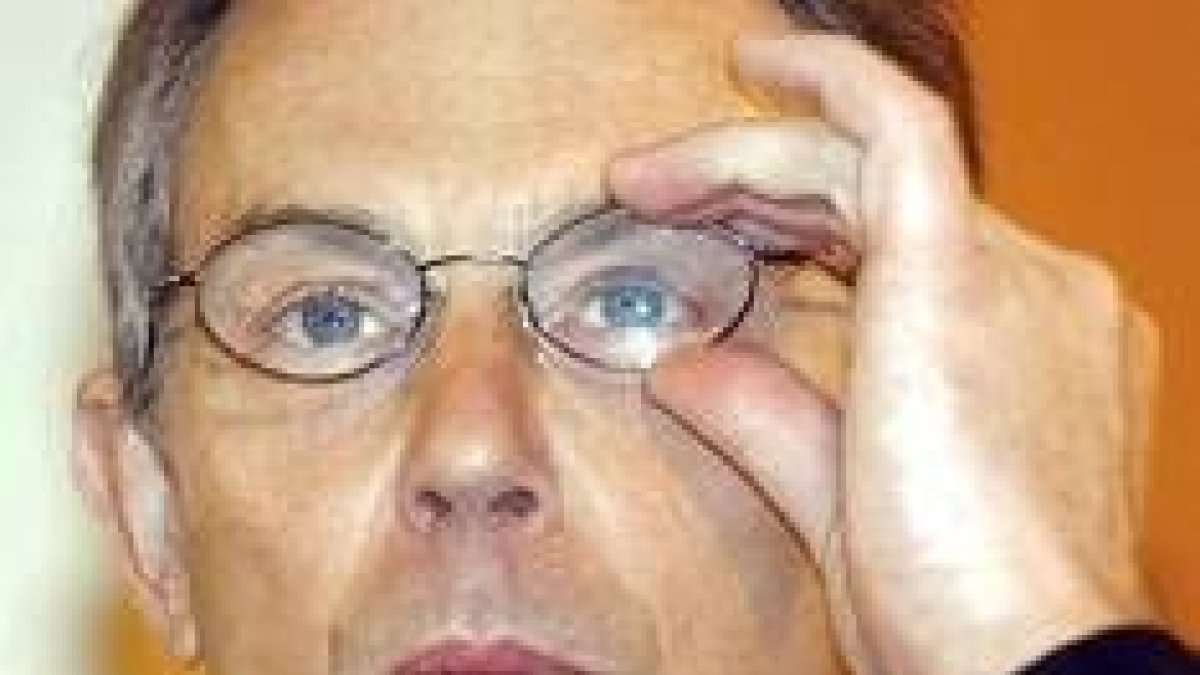Tony Blair, durante un mitin que ofreció en Rickmansworth