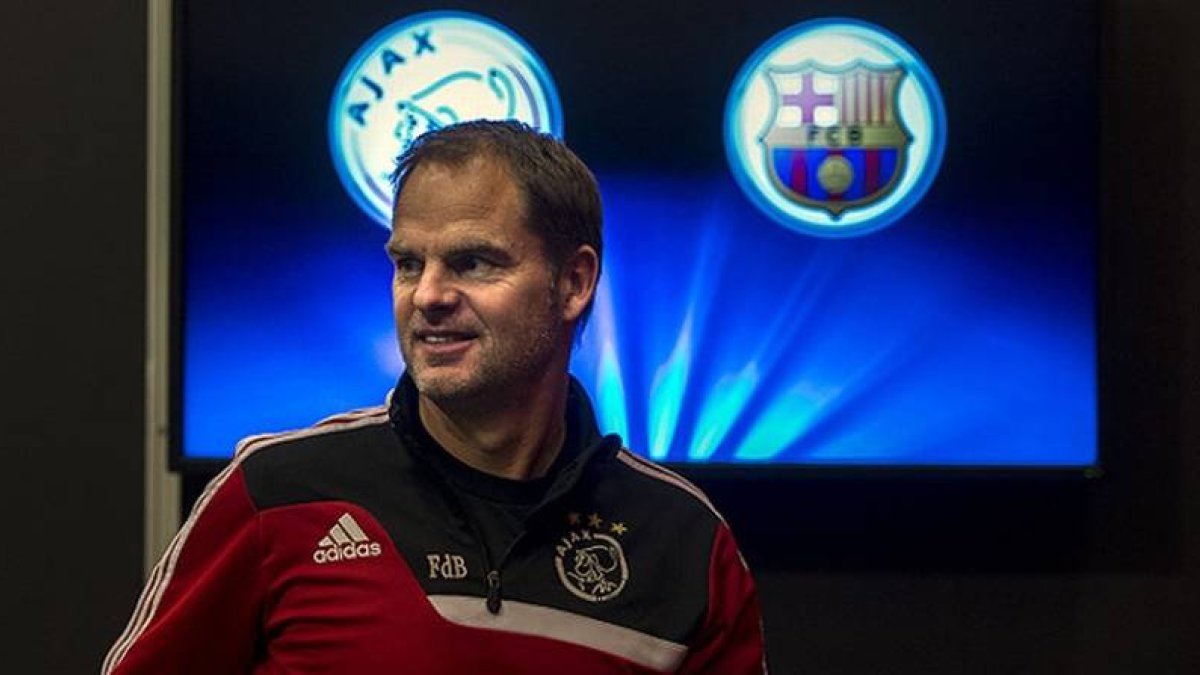 Frank de Boer, al término de la conferencia de prensa previa al partido contra el Barça.