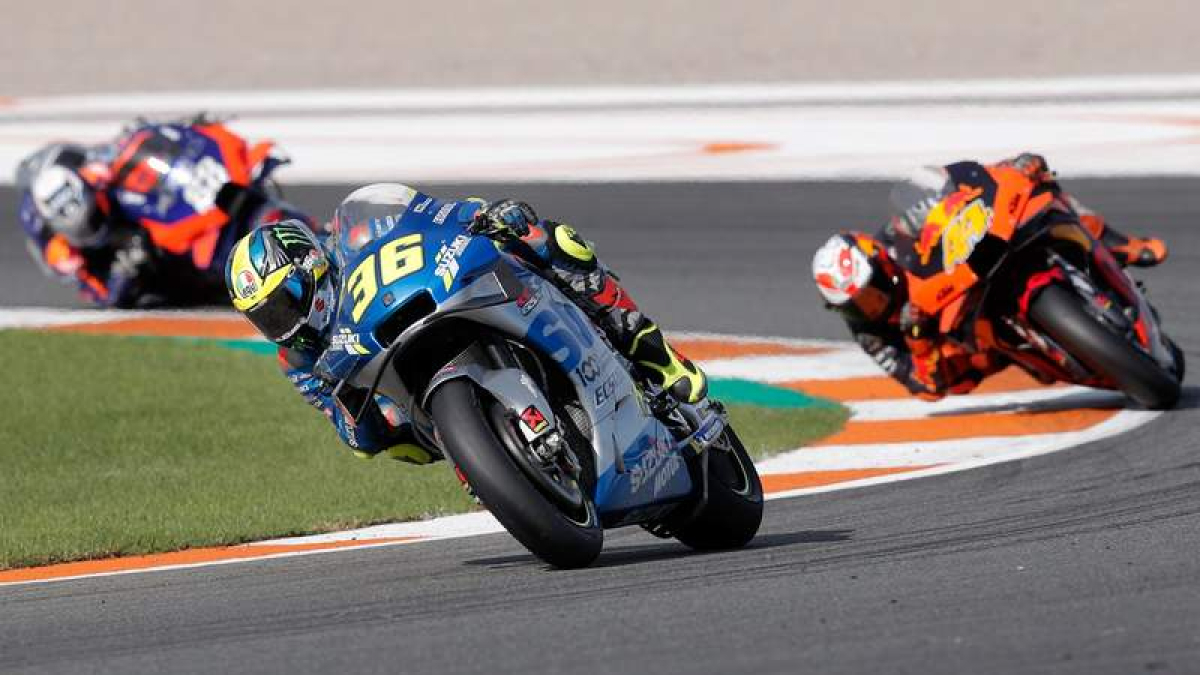 Joan Mir se impuso con su Suzuki en el Ricardo Tormo. KAI FÓSTERLING