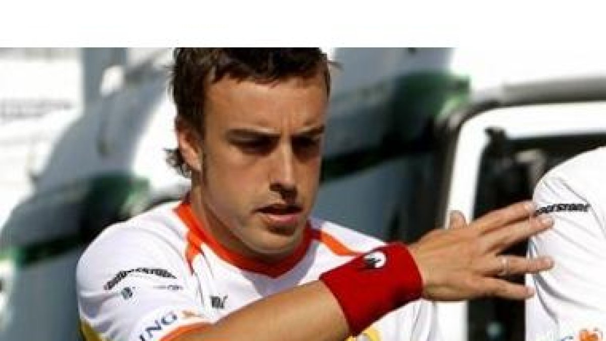 El piloto, tras la segunda sesión de entrenamientos, hoy