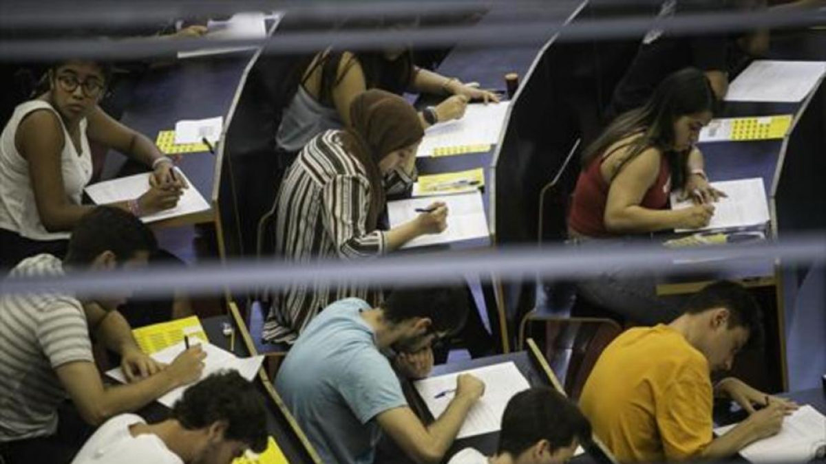 Un momento de las pruebas de selectividad del pasado junio
