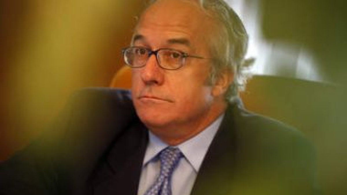 Manuel García Prada, en el transcurso del repaso al año judicial .
