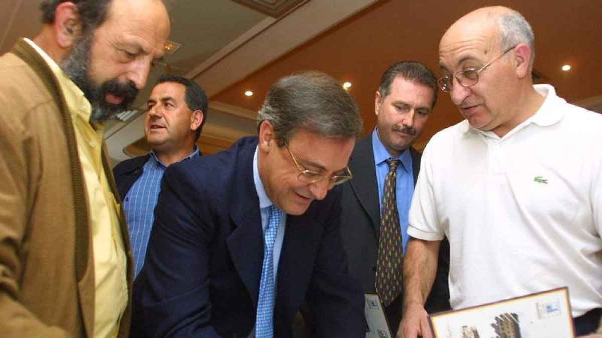 Florentino Pérez, en una visita a León de junio del año 2001. NORBERTO