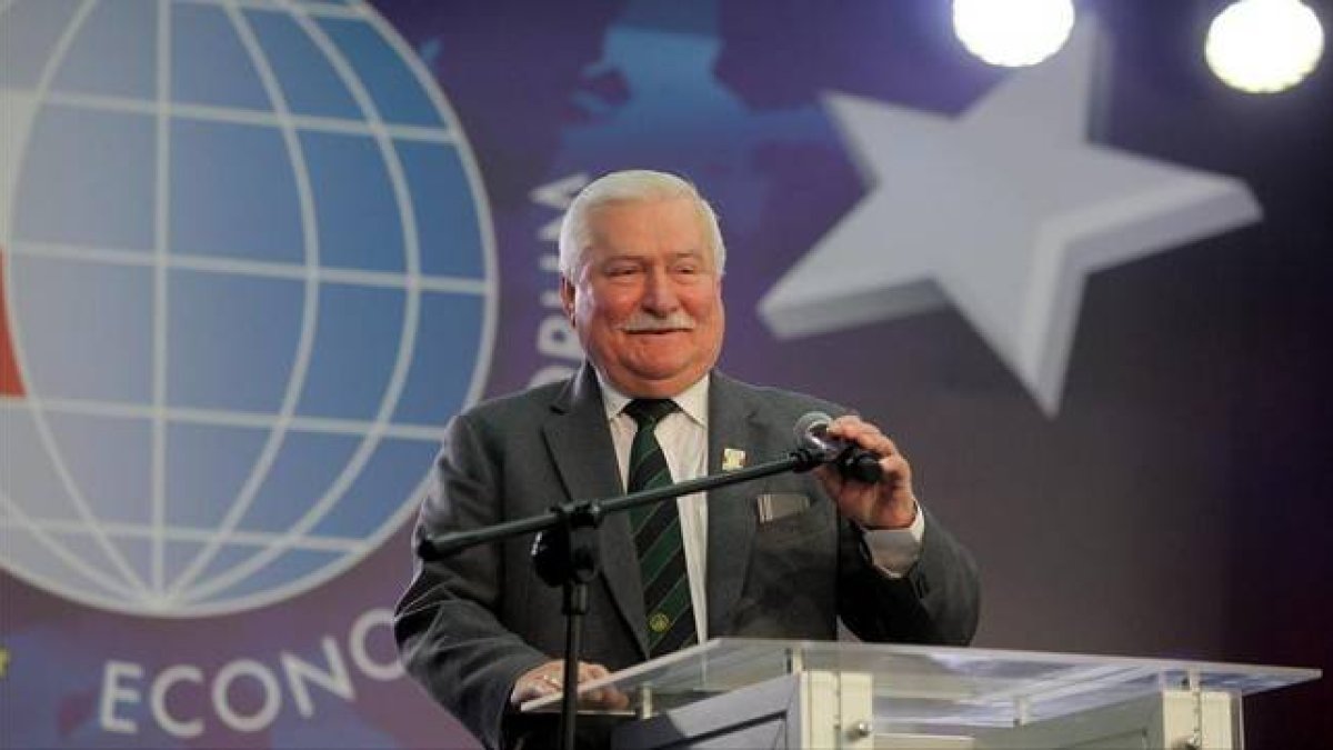 Conferencia de Lech Walesa, el martes.