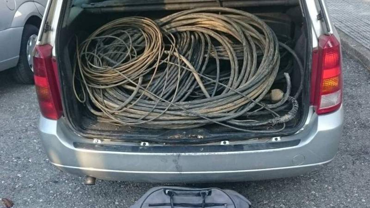 Material de cobre intervenido en una de las últimas actuaciones. DL
