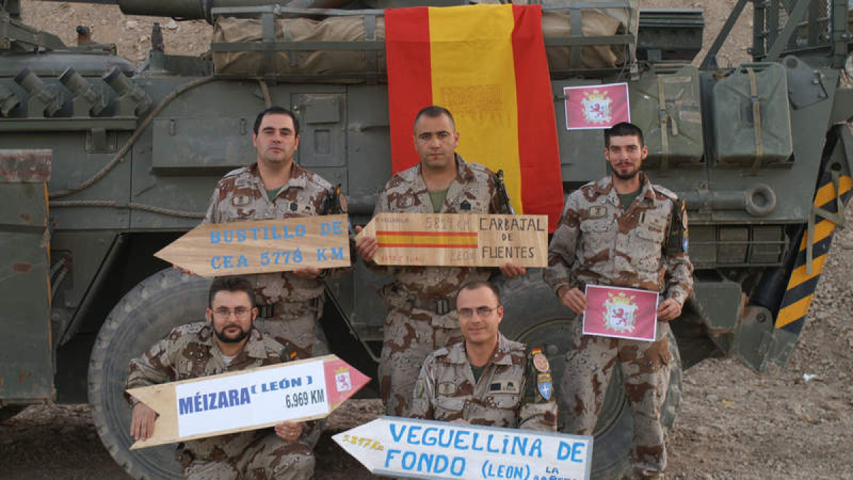Militares leoneses, en el transcurso de su participación en la misión de Afganistán.