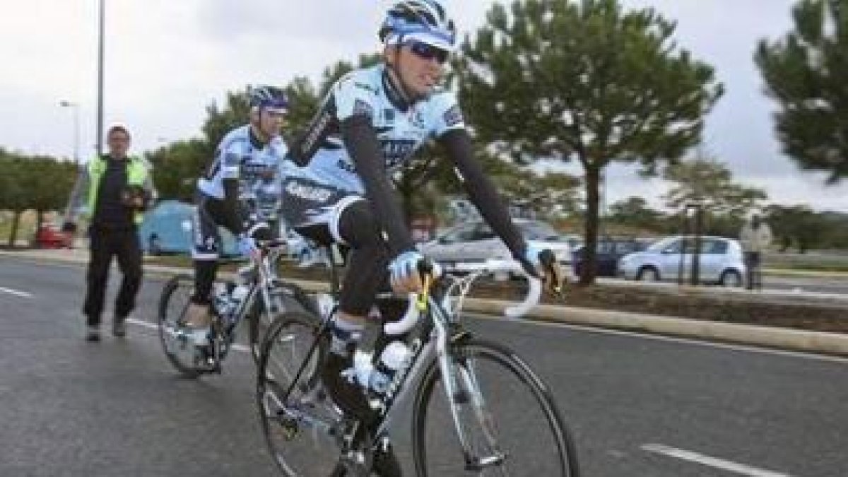 Contador, durante su participación ayer en la primera etapa de la Vuelta al Algarve.