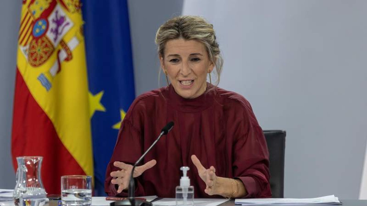 La vicepresidenta segunda, Yolanda Díaz. RODRIGO JIMÉNES