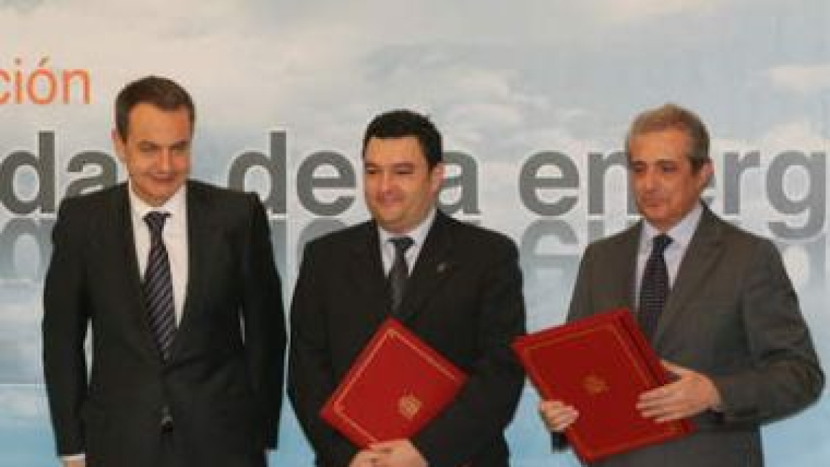 Zapatero con Ramón y Azuara, en el 2007.