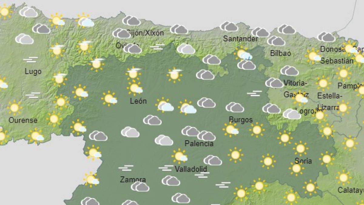 Prevision del tiempo para este miércoles. AEMET