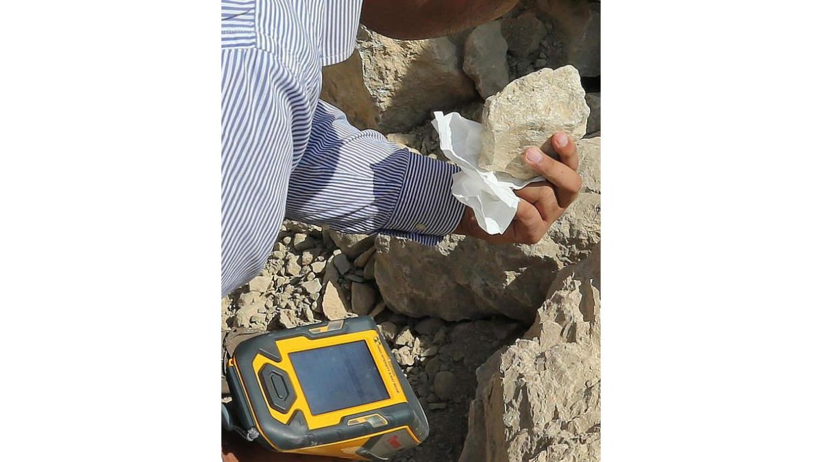 Mineral analizado ayer.
