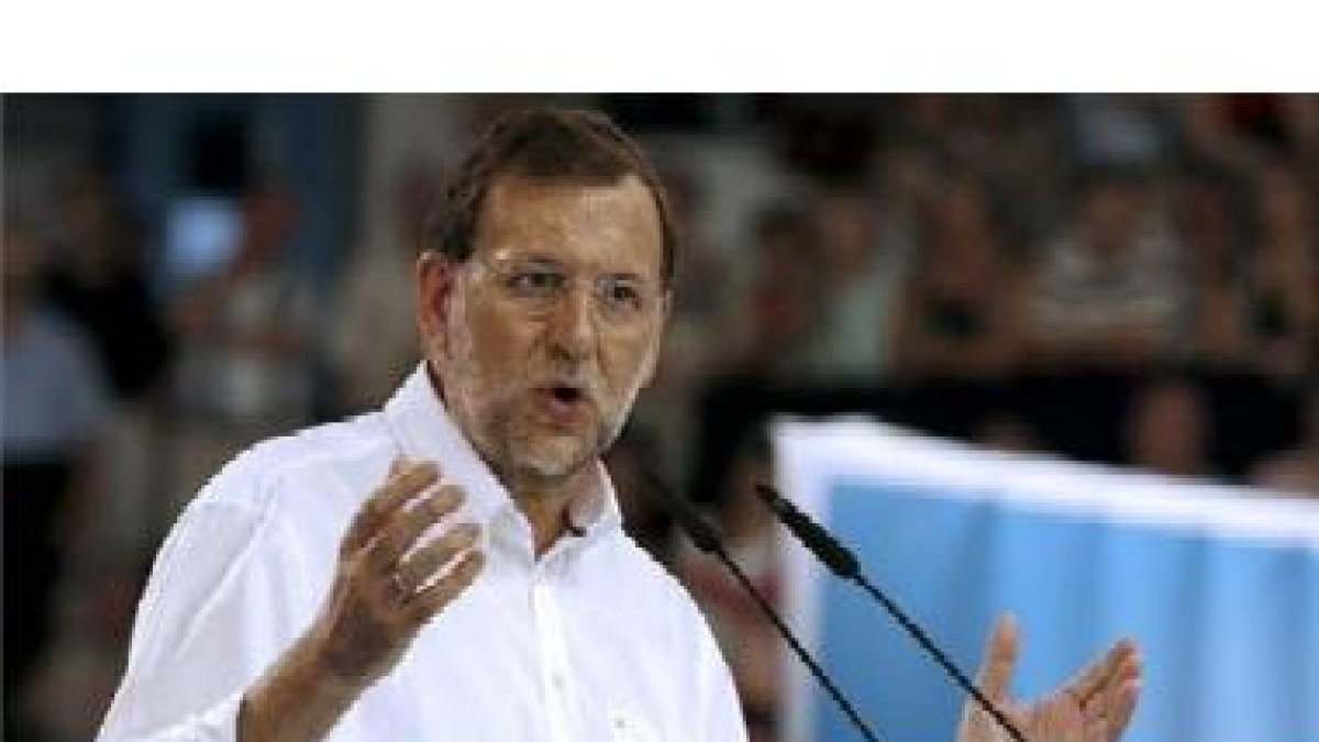 Mariano Rajoy durante un mitin.