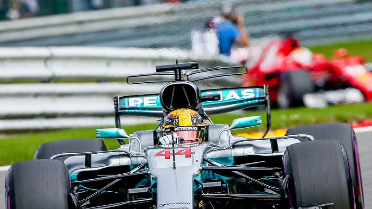 Lewis Hamilton no dio opción en el trazado belga de Spa donde sumó un valioso triunfo. LECOCQ