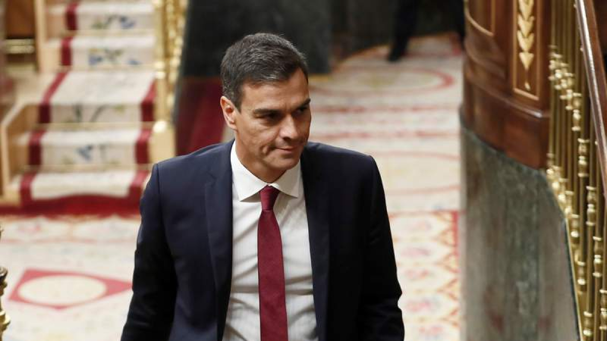 El presidente del Gobierno, Pedro Sánchez, en el Congreso de los Diputados. MARISCAL