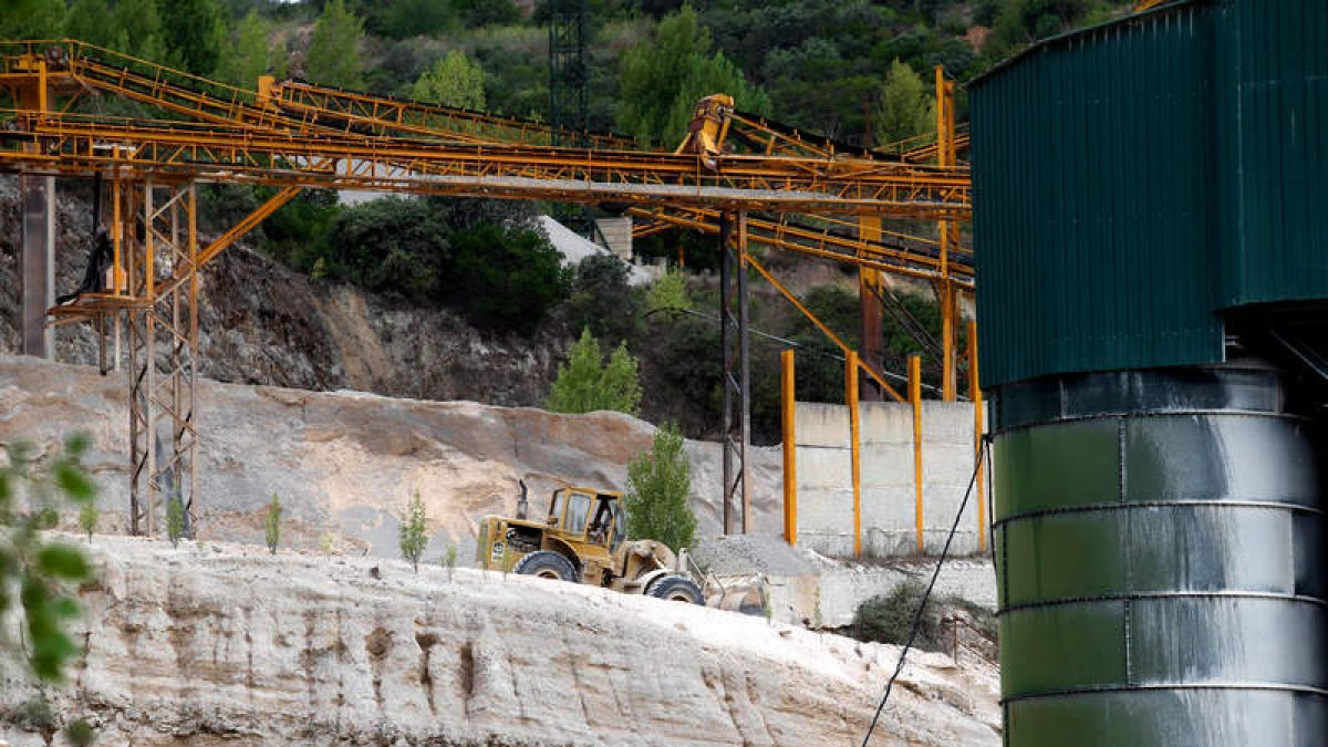 Imagen tomada ayer en la explotación de la cantera de Catisa en el entorno de Las Médulas.