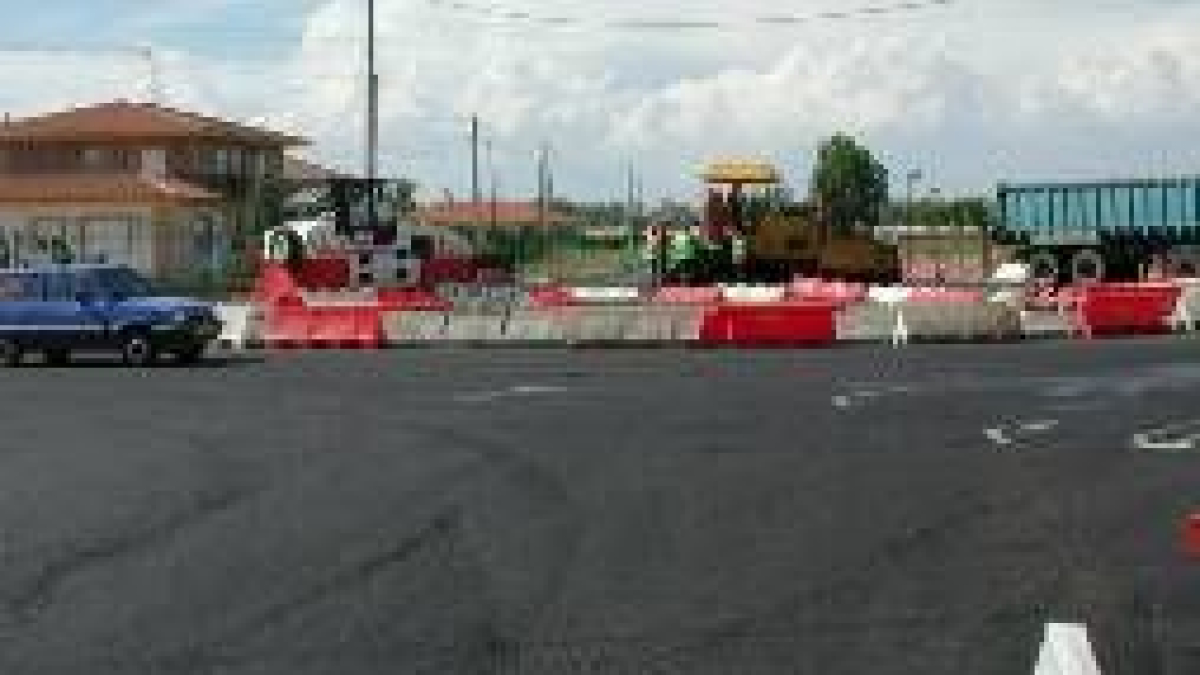 Estado que presentan las obras en la carretera Santa María-La Bañeza