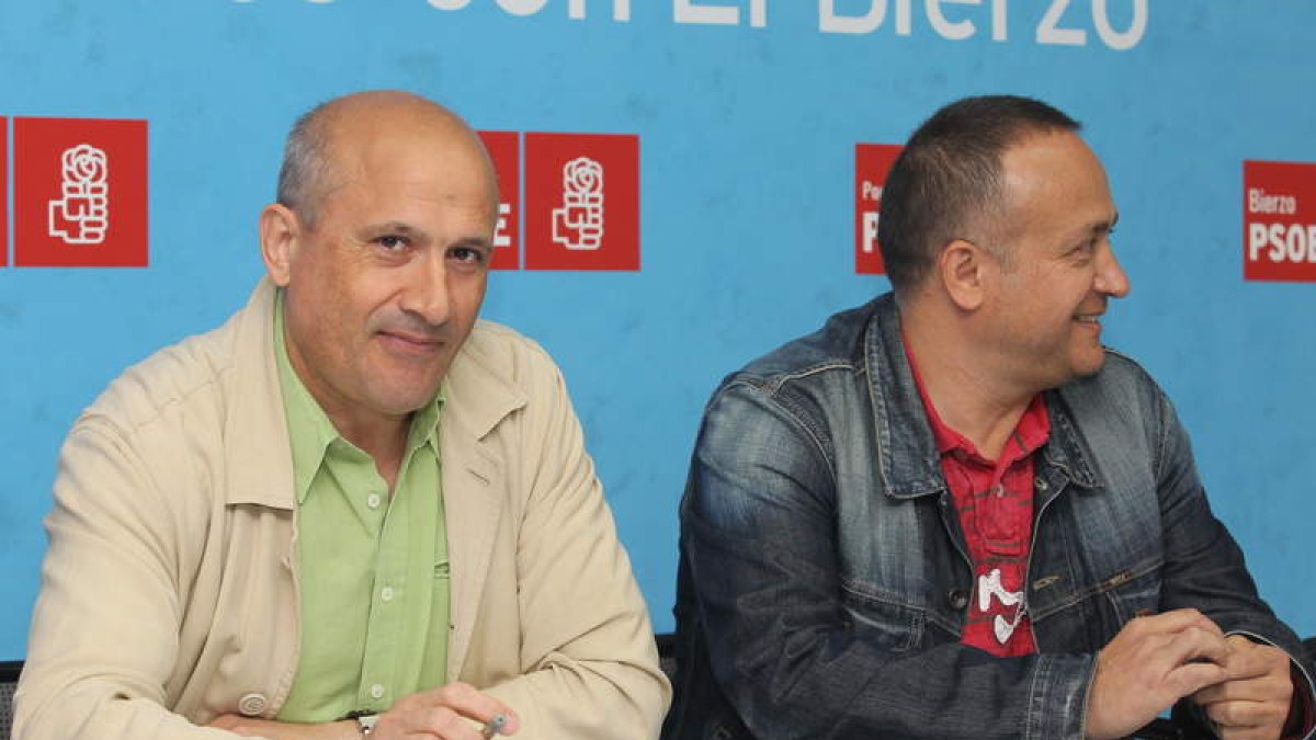 Manuel Ángel Rey y Gerardo Álvarez Courel, ayer.