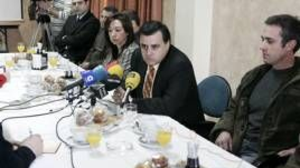 Lázaro García Bayón, en un momento del desayuno que compartió con los medios de comunicación