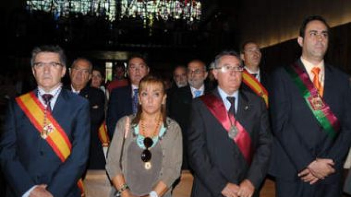 Fernández, Carrasco, David Fernández y Valentín Martínez, en la celebración.