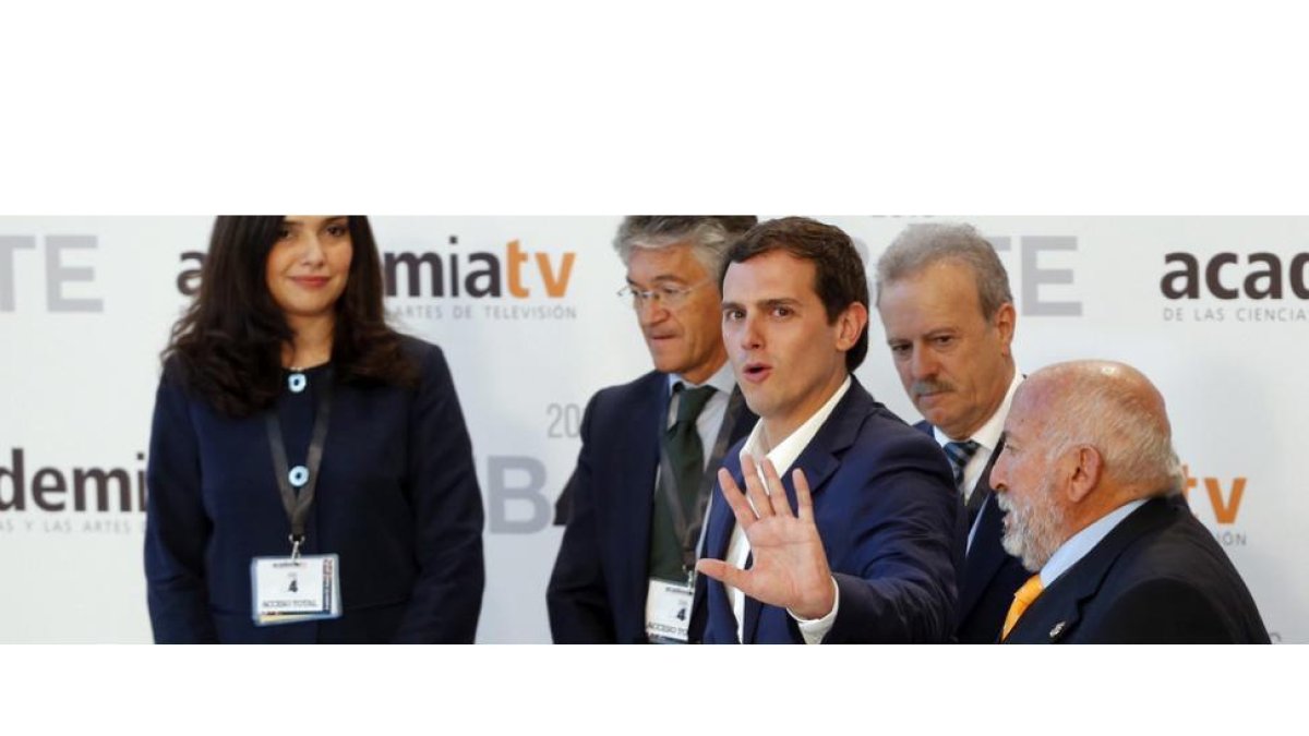 Albert Rivera a su llegada al debate