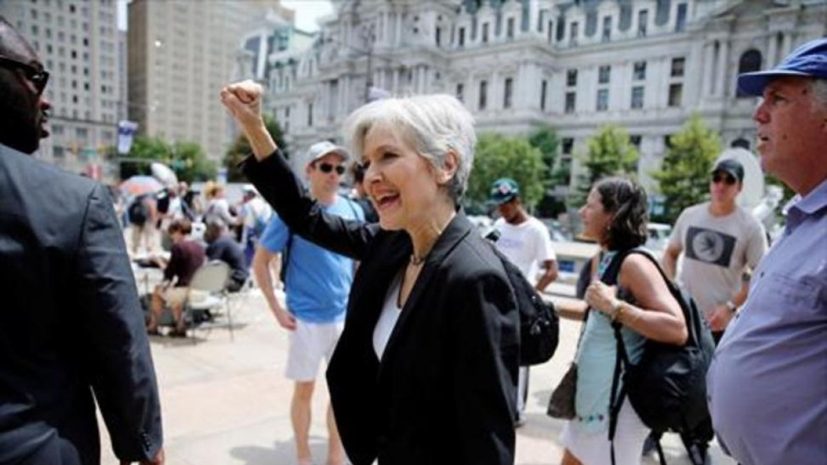 La candidata verde Jill Stein, en Filadelfia, el pasado junio.