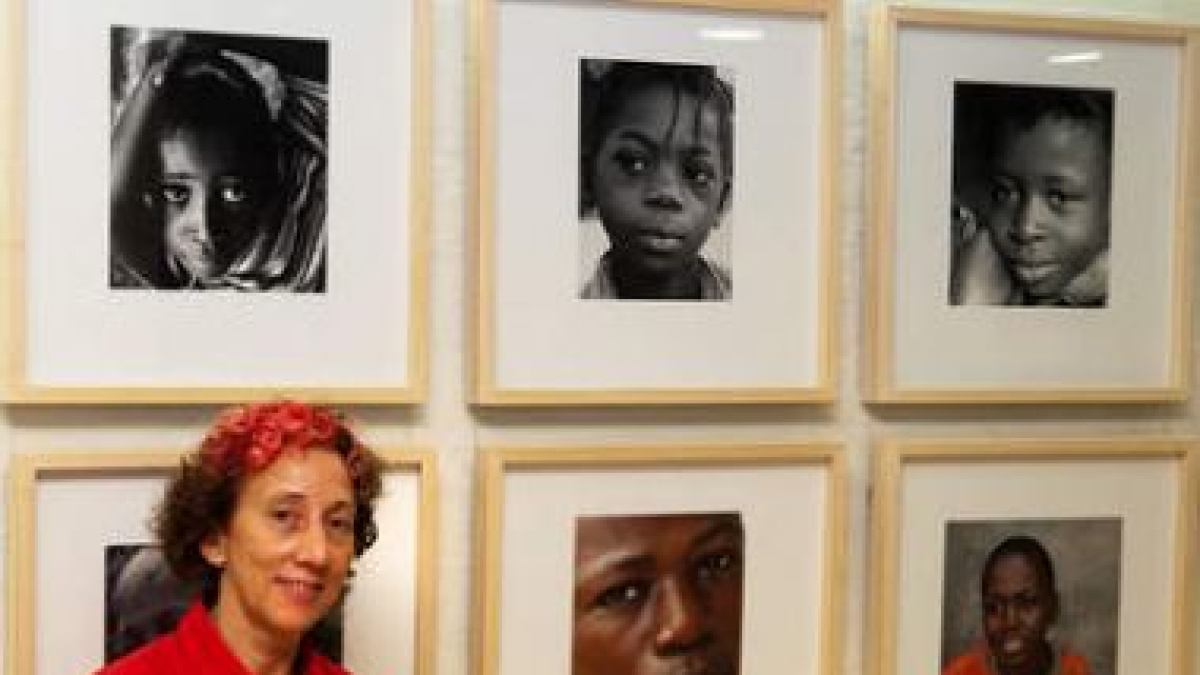 La fotógrafa asturiana Inmaculada González-Carbajal, en el Auditorio.